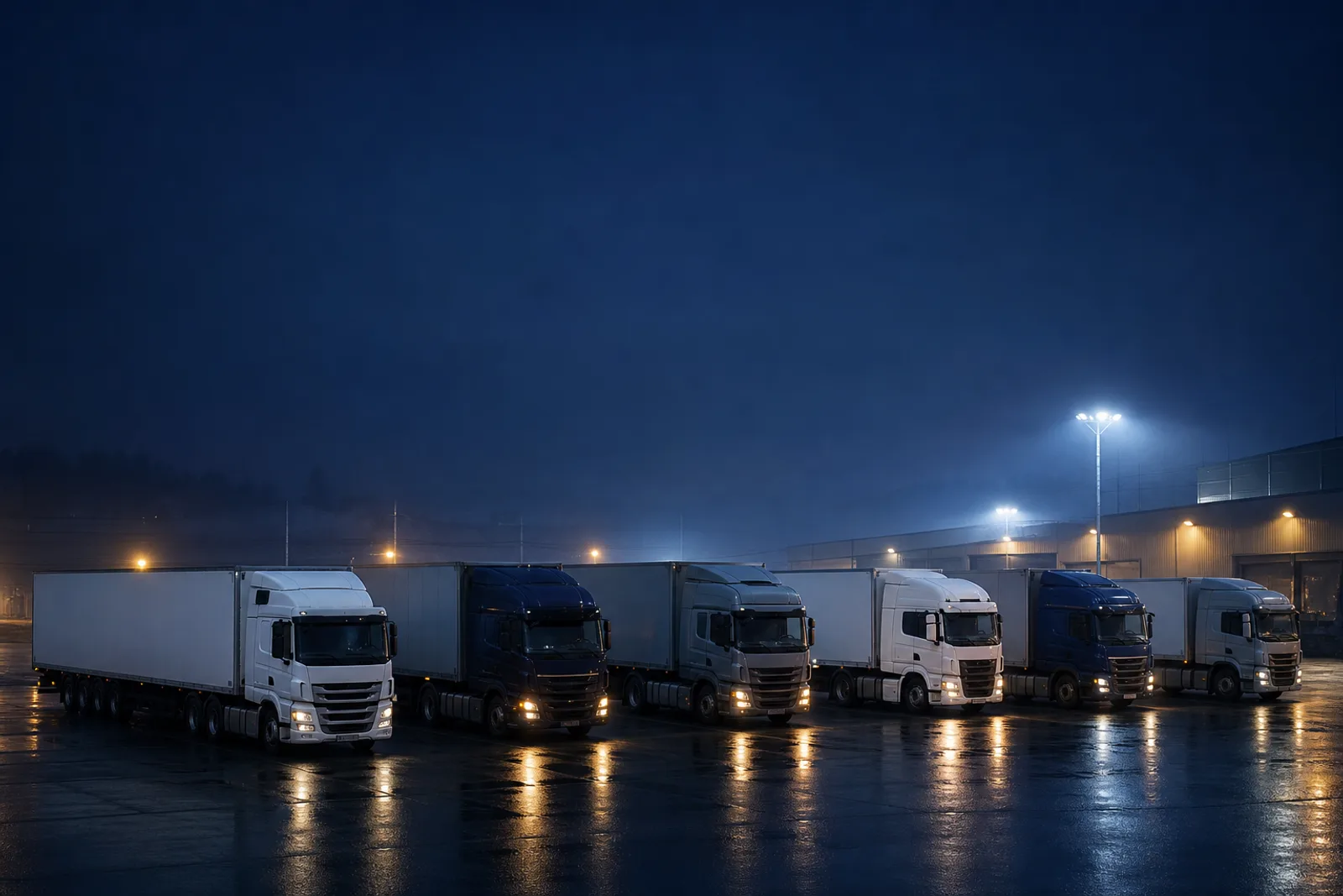 Fleet yard at dawn