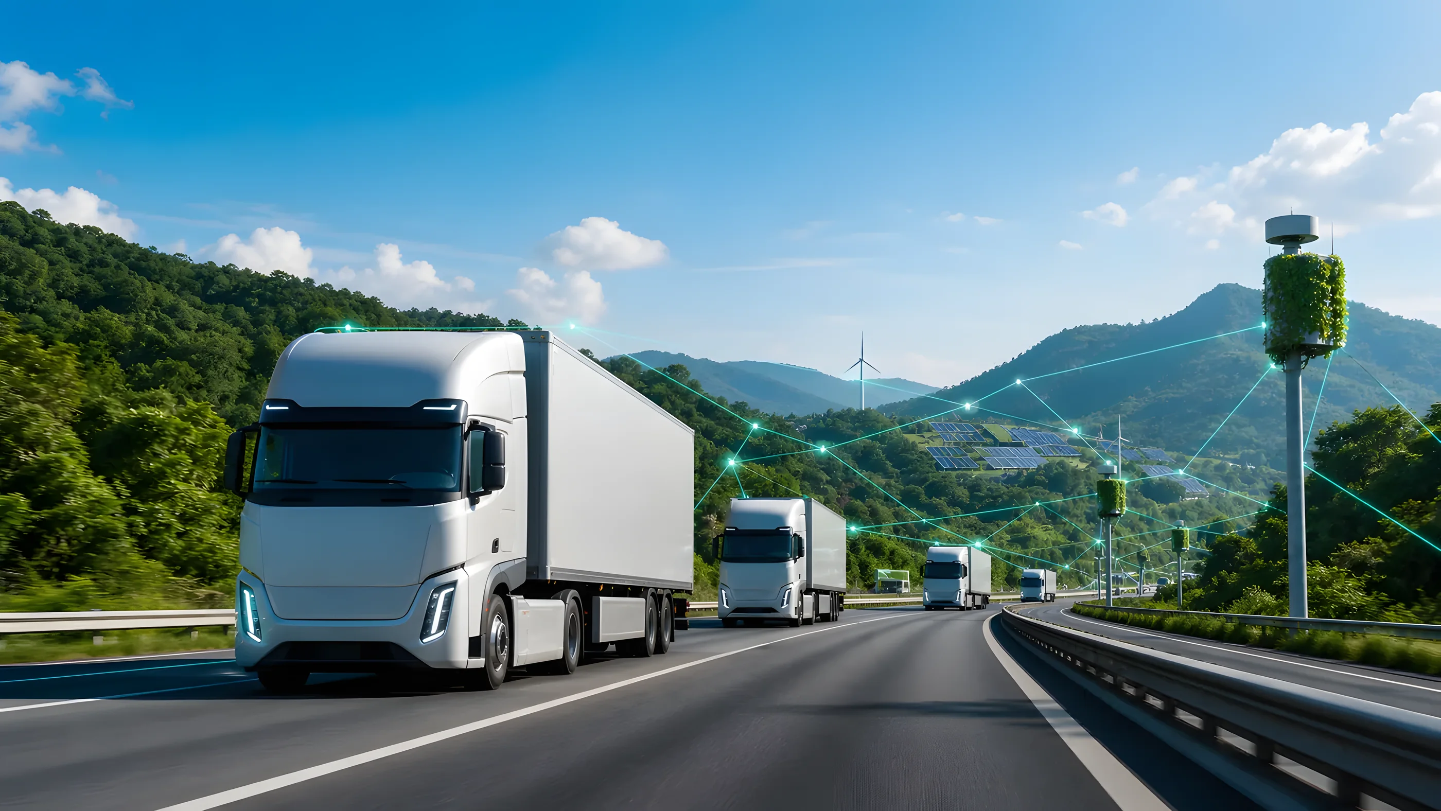 Highway freight — transformed into electric, digital, carbon-monitored green infrastructure
