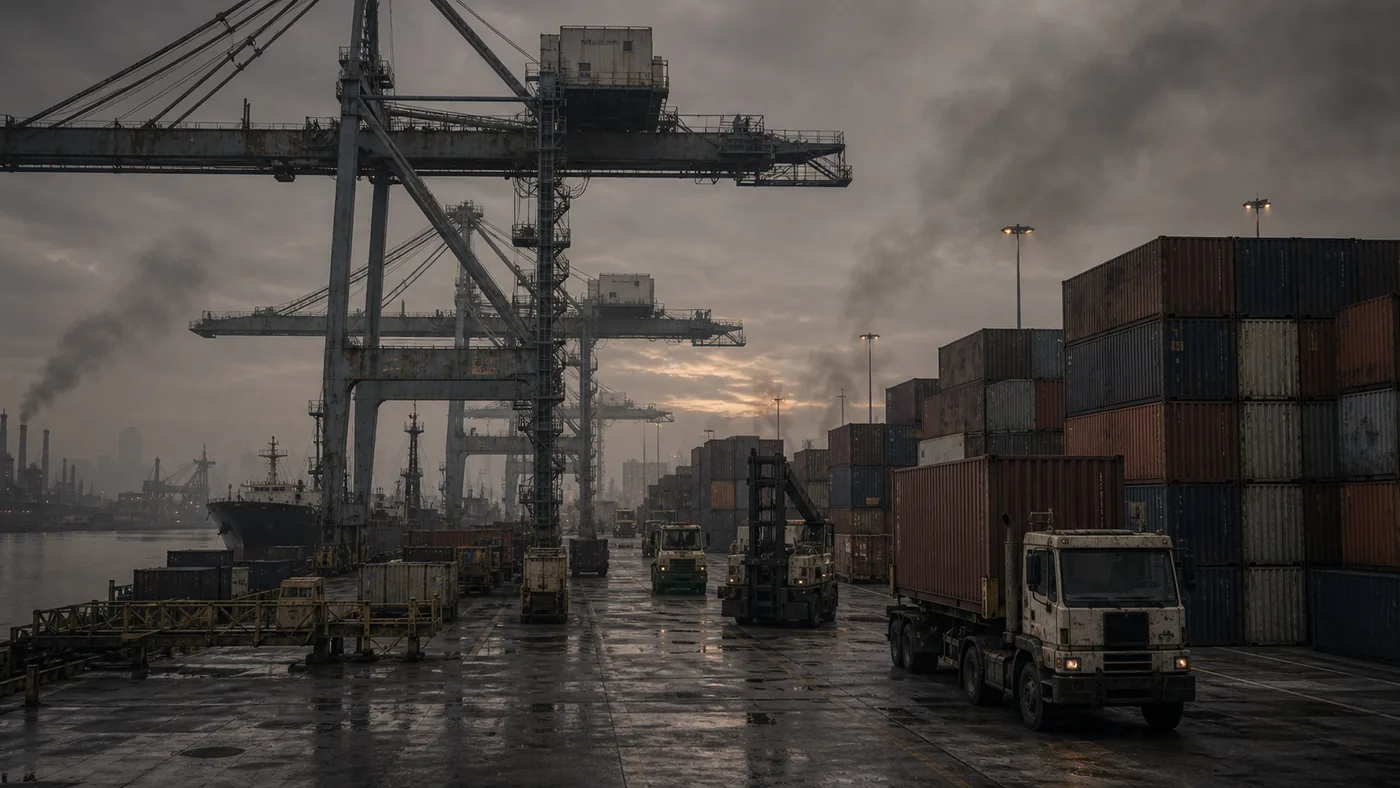 Port terminal — a dark logistics site relying on estimates without measurement